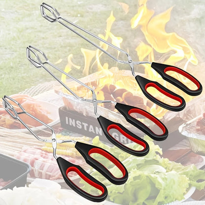 Stainless Steel Scissor BBQ Tongs, 23.5cm, 28cm or 33cm