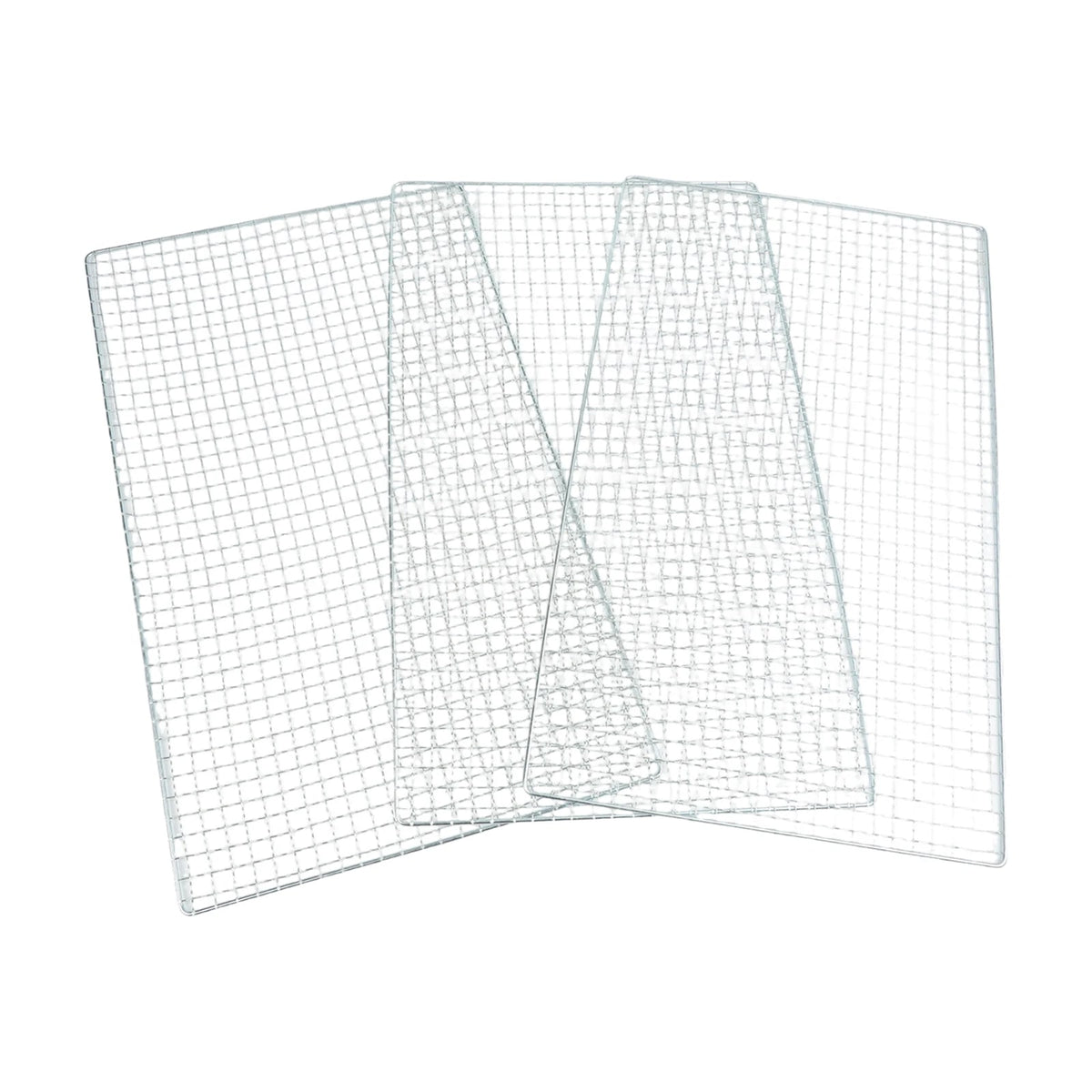 Galvanized Iron BBQ Grill Grid for Fish, Meat and Vegetables, 6 Sizes
