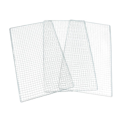 Galvanized Iron BBQ Grill Grid for Fish, Meat and Vegetables, 6 Sizes