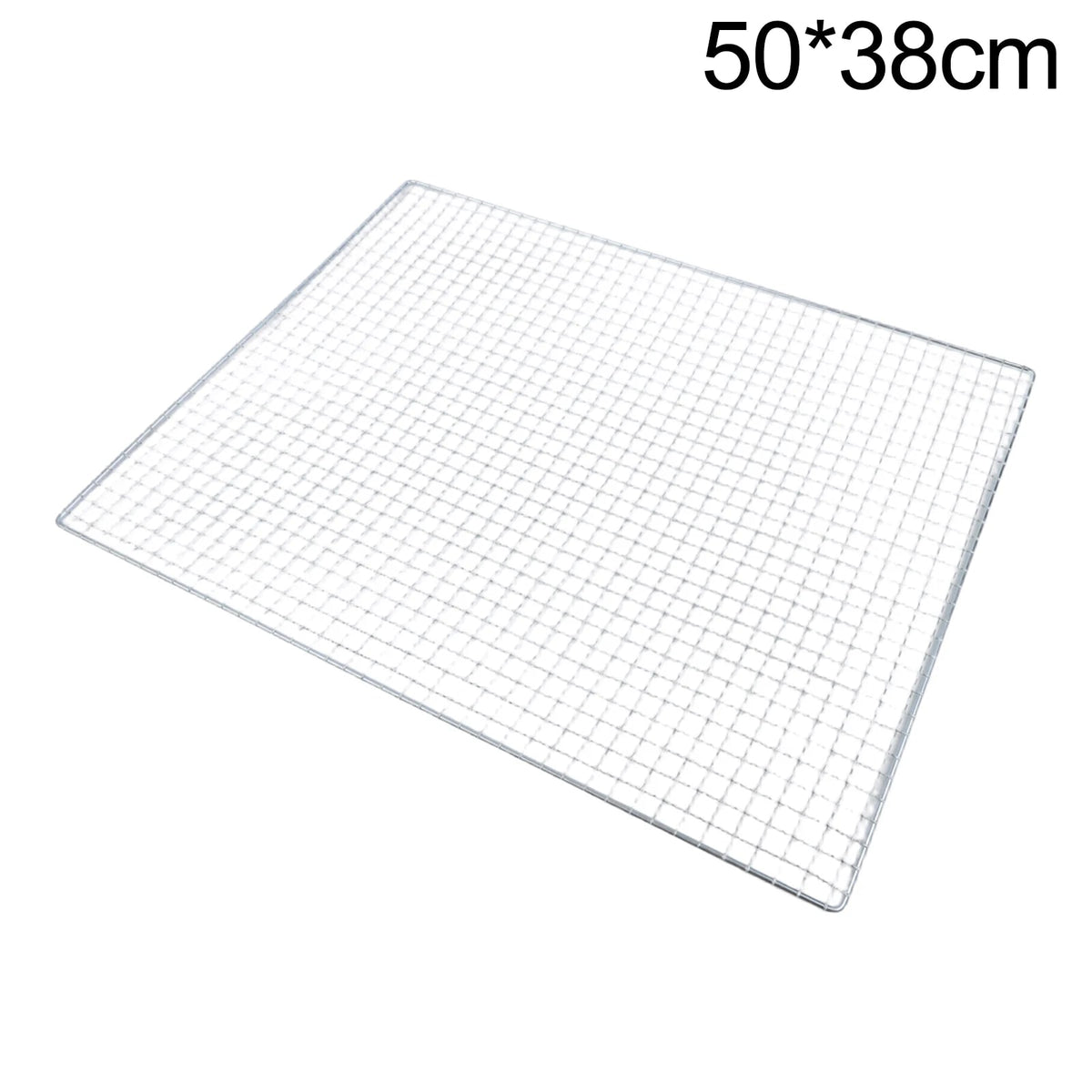 Galvanized Iron BBQ Grill Grid for Fish, Meat and Vegetables, 6 Sizes - 50X38cm