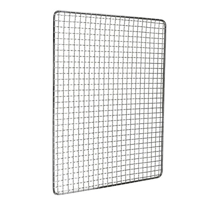 Galvanized Iron BBQ Grill Grid for Fish, Meat and Vegetables, 6 Sizes - 45X30cm