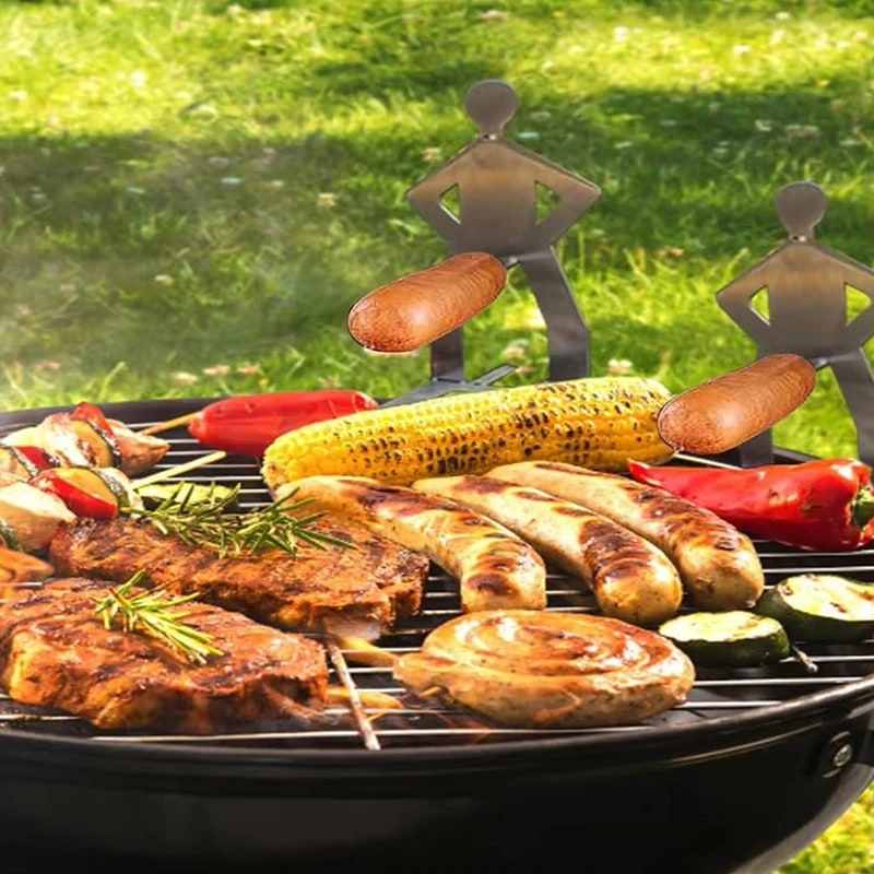 Metal BBQ Sausage Holder Rack, CZSAE, 2 Pack