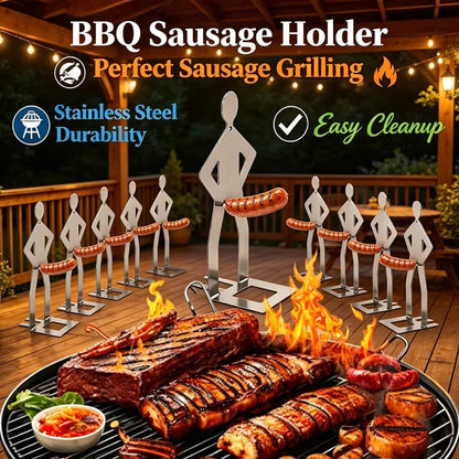 Metal BBQ Sausage Holder Rack, CZSAE, 2 Pack