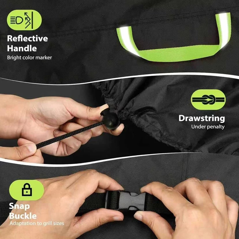 Outdoor BBQ Cover Waterproof Oxford Polyester Charcoal Grill Sizes S to XXL