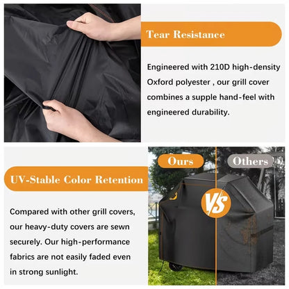 Outdoor BBQ Cover Waterproof Oxford Polyester Charcoal Grill Sizes S to XXL