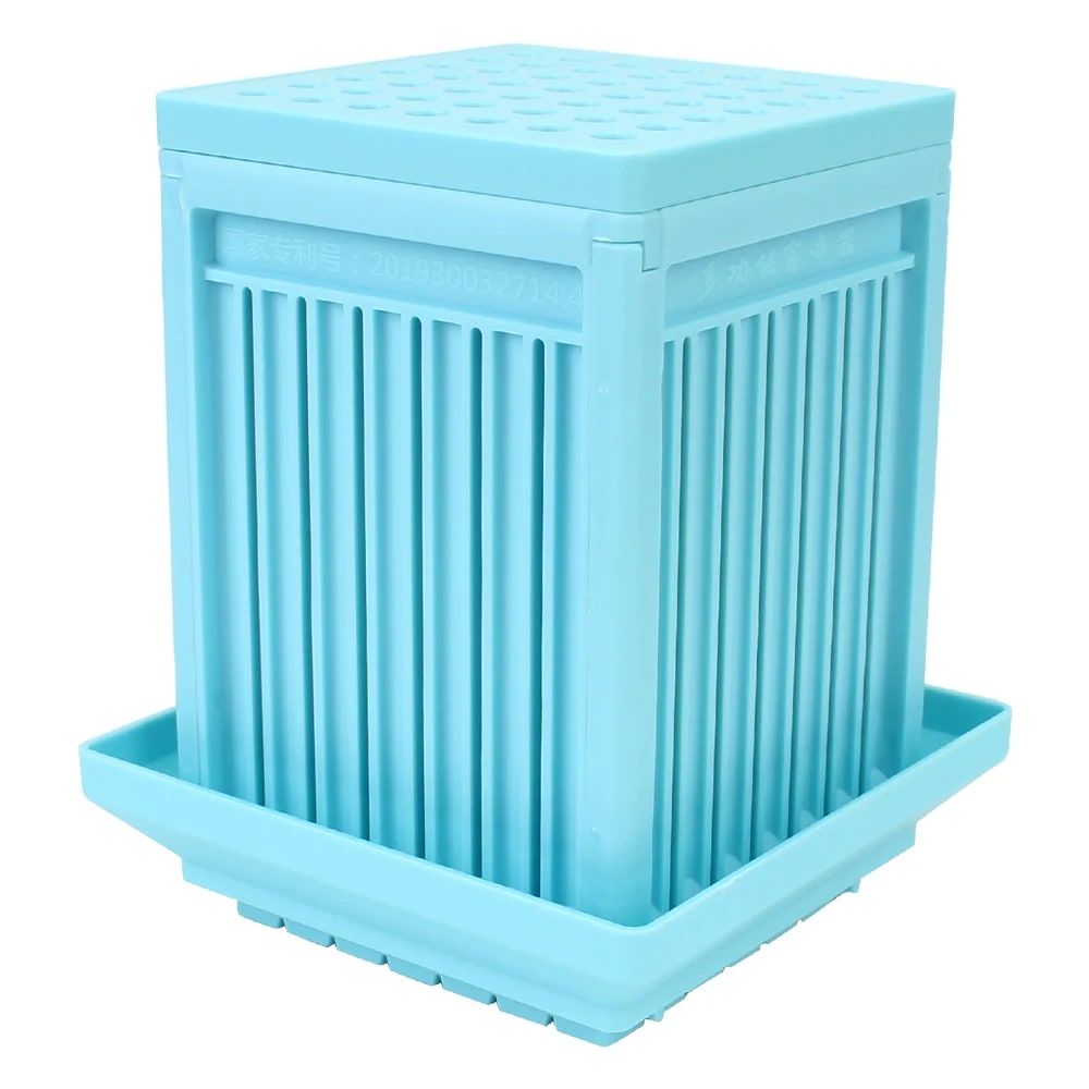 49-Hole Plastic Kebab Skewer Maker Box, Blue NICEYARD 25825