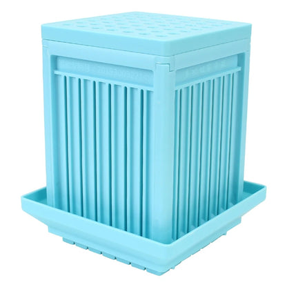 49-Hole Plastic Kebab Skewer Maker Box, Blue NICEYARD 25825