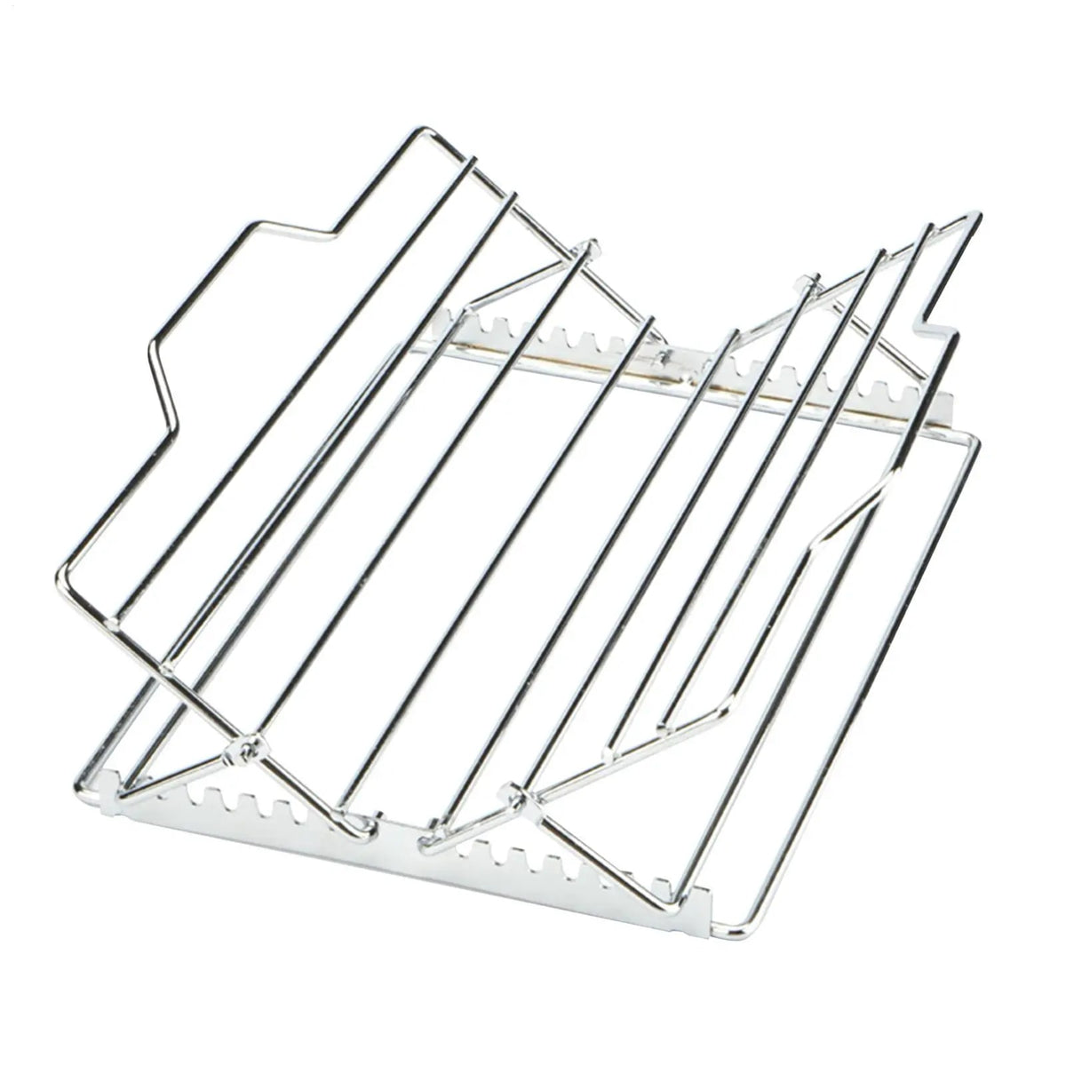 Roasting Rack Stainless Steel Foldable BBQ Rib and Chicken Rack 24.7 x 23.3 cm