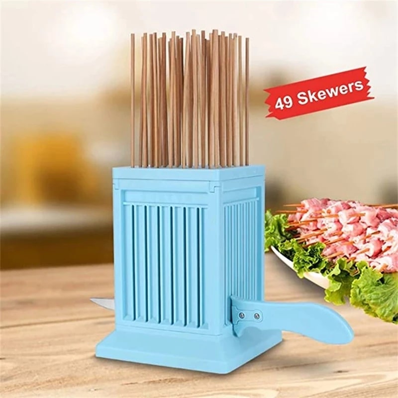 49-Grid Meat Skewer Cutter Tool, PVC Plastic Kebab Accessory