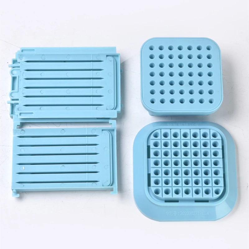49-Grid Meat Skewer Cutter Tool, PVC Plastic Kebab Accessory