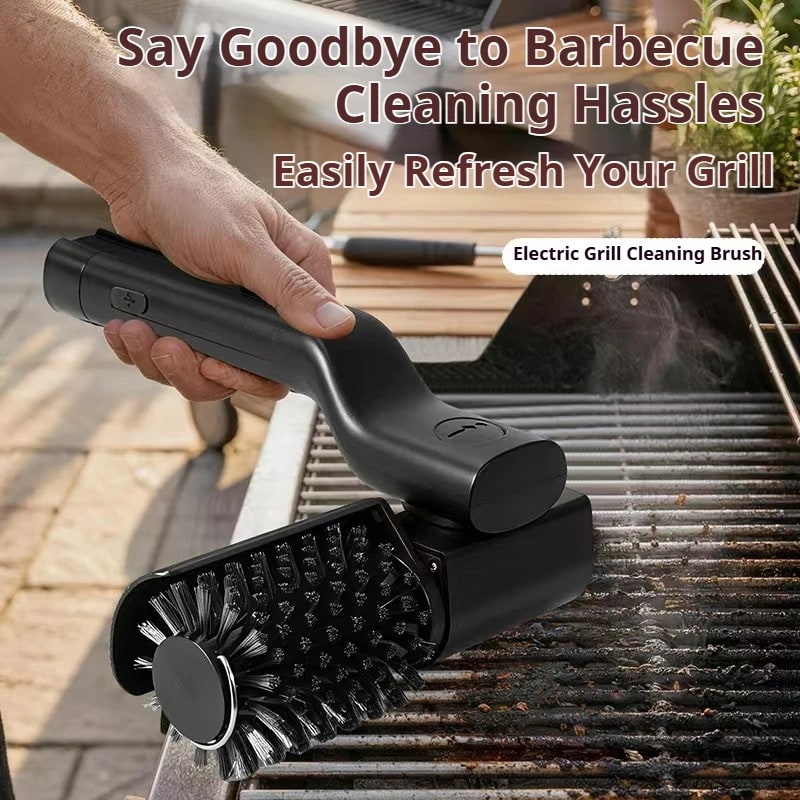 Electric BBQ Grill Cleaning Brush, Cordless Rechargeable Metal Wire Brush