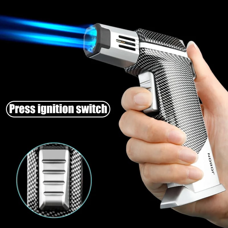 Jobon ZB-326A Metal Blue Flame Gun Lighter, Single or Four Flame