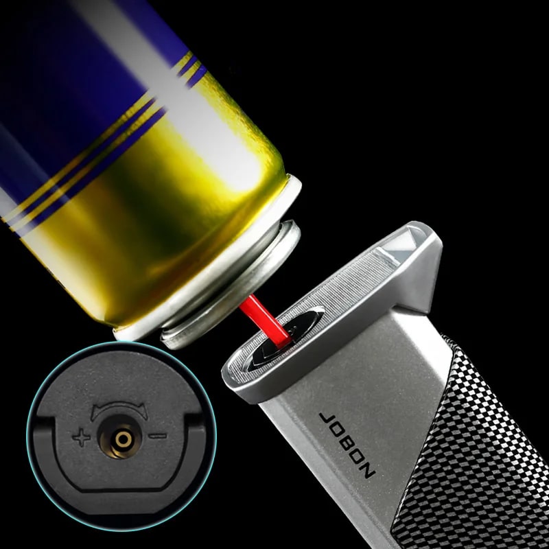Jobon ZB-326A Metal Blue Flame Gun Lighter, Single or Four Flame