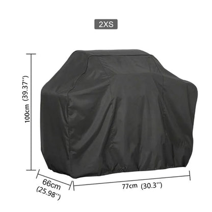 Waterproof BBQ Grill Cover, Black 100% Polyester, Multiple Sizes - 80x66x100