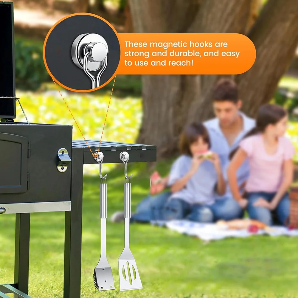 15-Piece Stainless Steel BBQ Grill Tools Set with Storage Bag