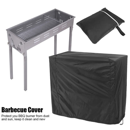 BBQ Grill Cover, Black Polyester, Water-Resistant Outdoor Barbecue Protection