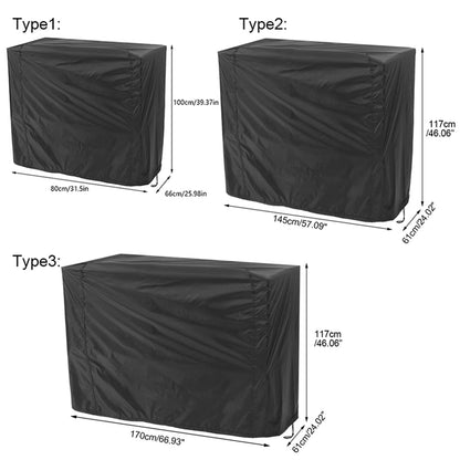BBQ Grill Cover, Black Polyester, Water-Resistant Outdoor Barbecue Protection