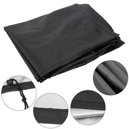 BBQ Grill Cover, Black Polyester, Water-Resistant Outdoor Barbecue Protection