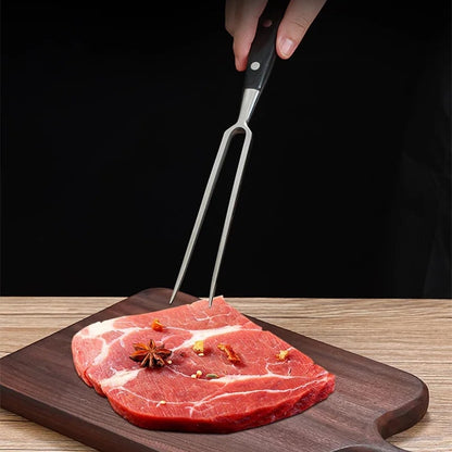 Stainless Steel Barbecue Fork with Wooden Handle, 30cm or 34cm