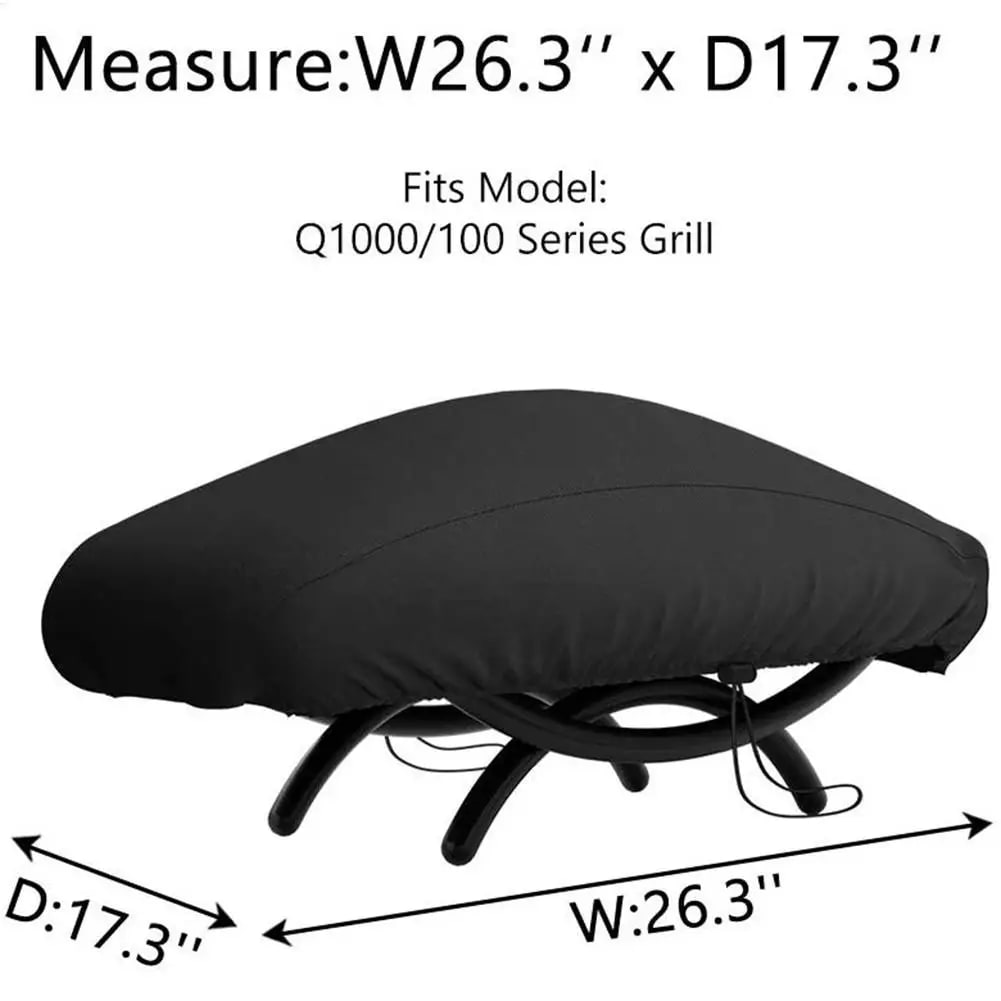 Grill Cover 26.3 x 17.3in Waterproof Dustproof Protector for Q1000/100 Series