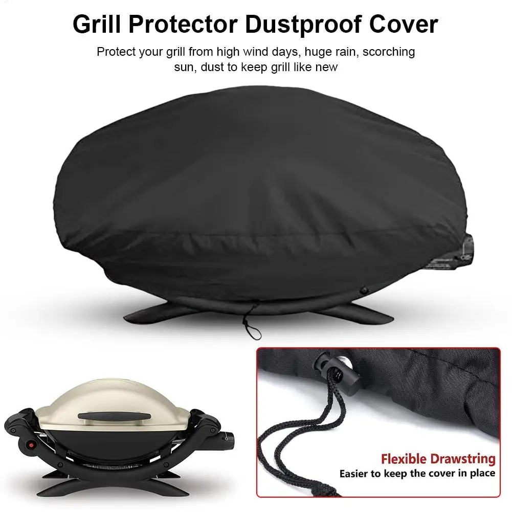 Grill Cover 26.3 x 17.3in Waterproof Dustproof Protector for Q1000/100 Series