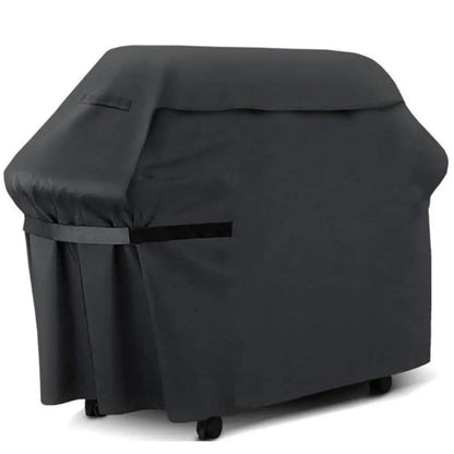Black 210D Oxford Cloth BBQ Grill Cover, Waterproof Outdoor Barbecue Protection - 145x61x117cm