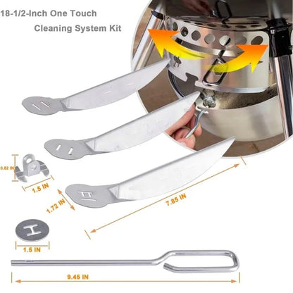 18-1/2-Inch One-Touch Cleaning System Kit for Weber 7444 Charcoal Kettle Grills