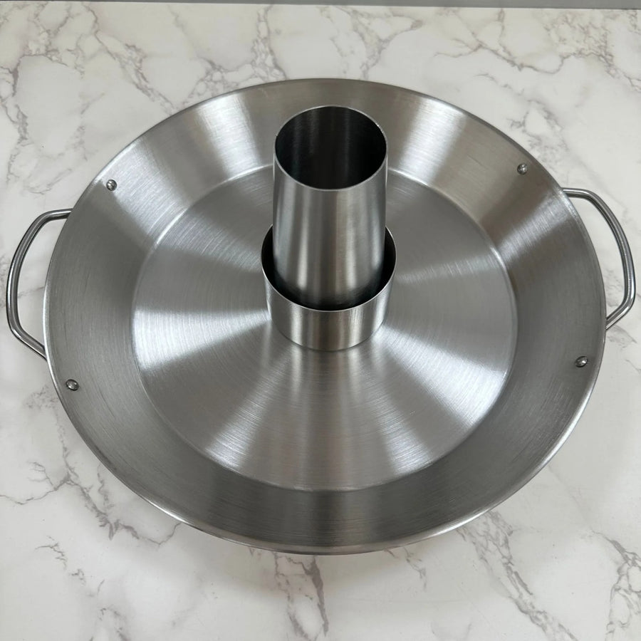 Stainless Steel Upright Chicken Roasting Pan and Holder Silver 24 x 24 x 14cm
