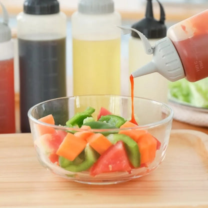Reusable PP Squeeze Sauce Bottle with Nozzle, 175ml or 350ml