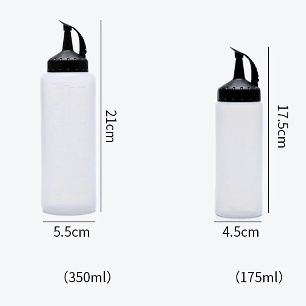 Reusable PP Squeeze Sauce Bottle with Nozzle, 175ml or 350ml