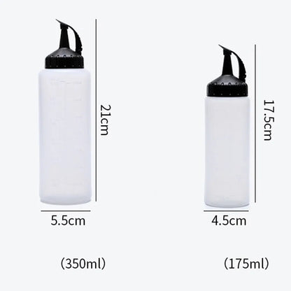 Reusable PP Squeeze Sauce Bottle with Nozzle, 175ml or 350ml