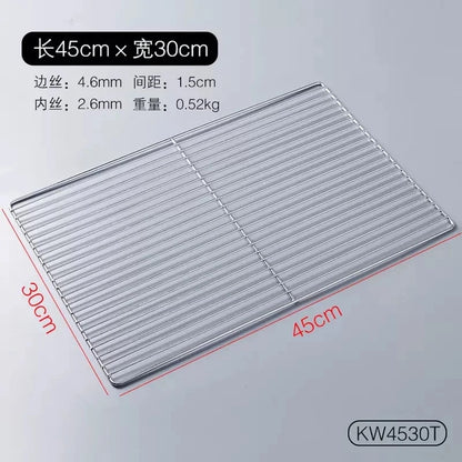 Stainless Steel Rectangle BBQ Charcoal Grill Grate GM01, Multiple Sizes - 45X30CM