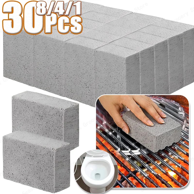 Pumice Grill Cleaning Block 10 x 6 x 2cm, Flat-Top Grill Scraper Stone