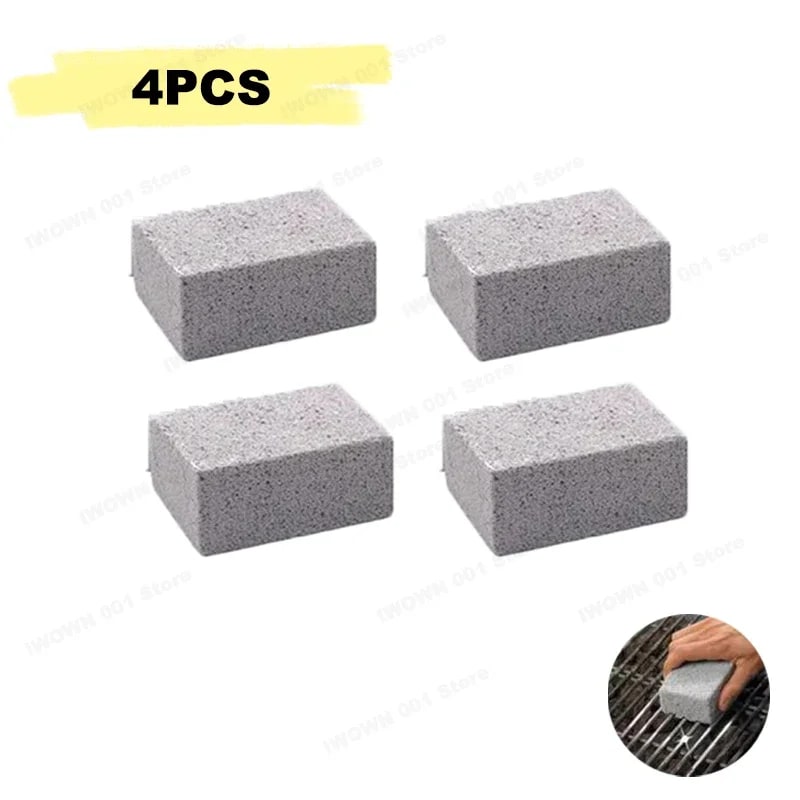 Pumice Grill Cleaning Block 10 x 6 x 2cm, Flat-Top Grill Scraper Stone - 4PCS
