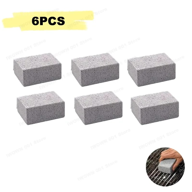 Pumice Grill Cleaning Block 10 x 6 x 2cm, Flat-Top Grill Scraper Stone - 6PCS