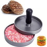 Burger Press Non-Stick Stainless Steel Patty Maker, 115mm, Red or Black