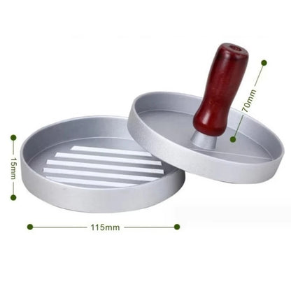 Burger Press Non-Stick Stainless Steel Patty Maker, 115mm, Red or Black