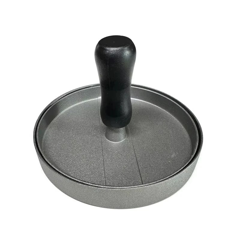 Burger Press Non-Stick Stainless Steel Patty Maker, 115mm, Red or Black - black