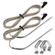 Replacement Meat Probe Set, 3.5mm Plug, 14cm Metal Probes with Clips