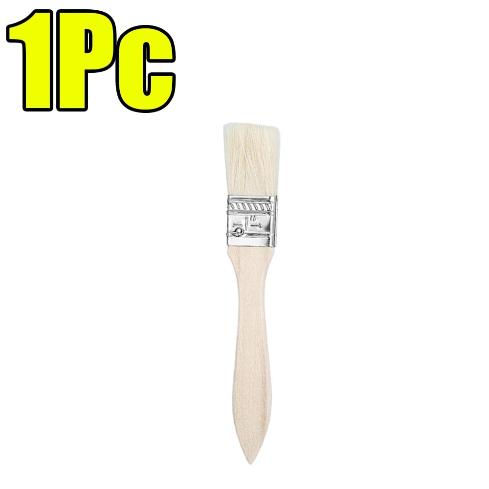 Bristle Paint Brushes with Wooden Handles, 25mm, 175mm, Multiple Pack Sizes - 1Pc