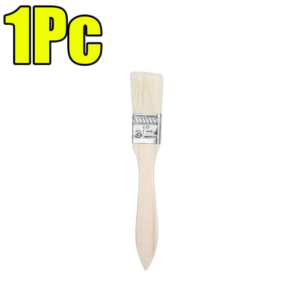 Bristle Paint Brushes with Wooden Handles, 25mm, 175mm, Multiple Pack Sizes - 1Pc