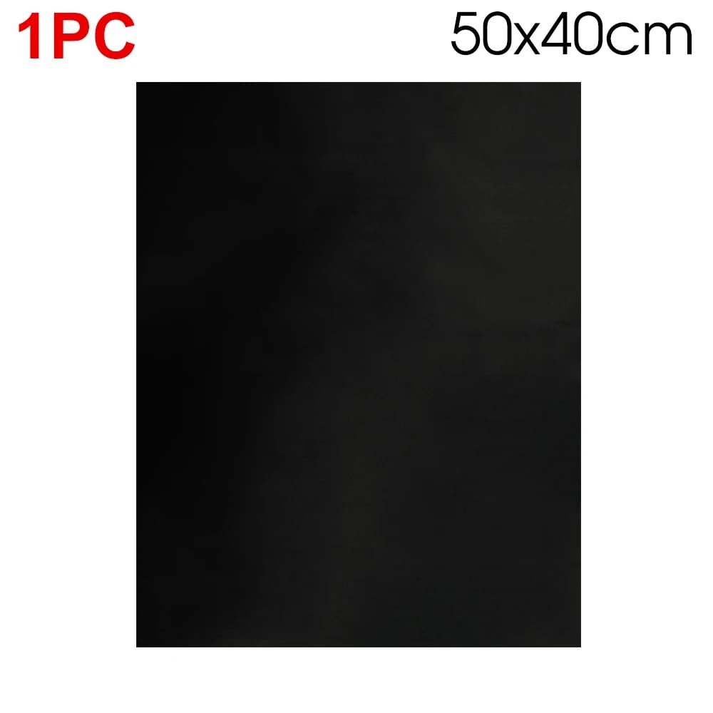 Reusable Non-Stick BBQ Grill Mat, Teflon, Black, 33 x 40cm or 50 x 40cm - 1PC 50x40cm