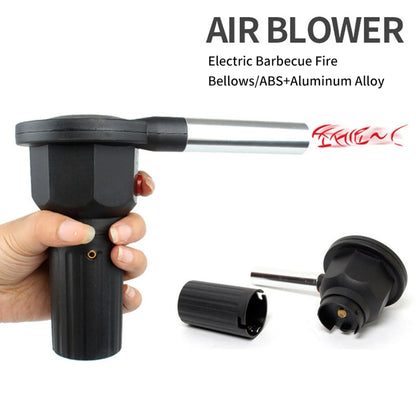 Qiilu Portable BBQ Air Blower Fan, Black, 1 x D Battery