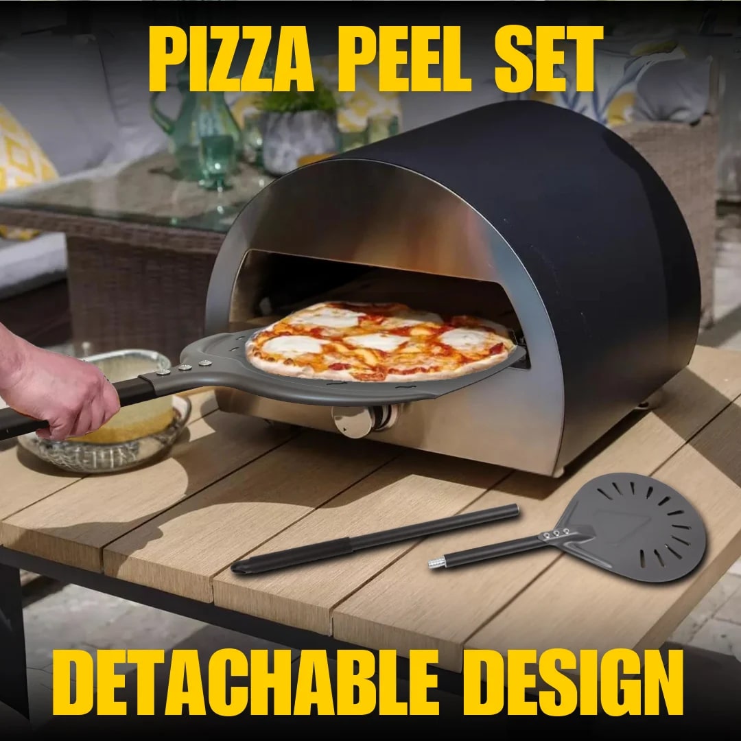 Aluminium Pizza Peel with Long Handle, Perforated Turner, 7, 12, 13 or 14 Inch