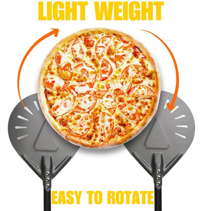 Aluminium Pizza Peel with Long Handle, Perforated Turner, 7, 12, 13 or 14 Inch