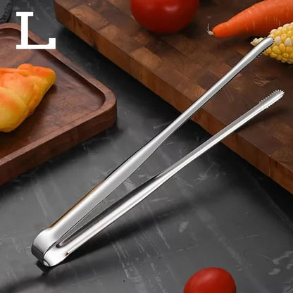 304 Stainless Steel BBQ Tongs with Serrated Grips, S/L/M - L