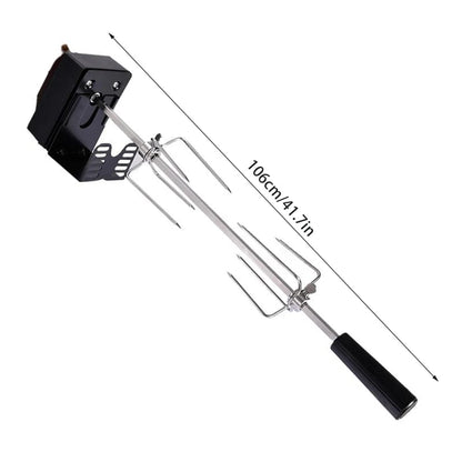 Automatic BBQ Rotisserie Kit with 4W Motor, 106cm Spit and Plug Options