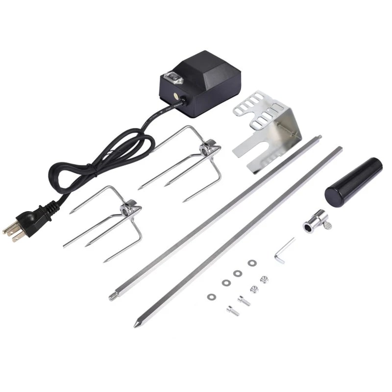 Automatic BBQ Rotisserie Kit with 4W Motor, 106cm Spit and Plug Options - US Plug