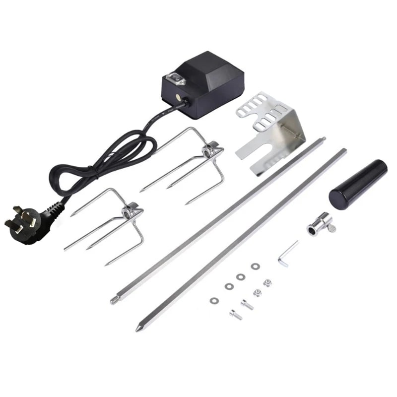 Automatic BBQ Rotisserie Kit with 4W Motor, 106cm Spit and Plug Options - for AU Plug