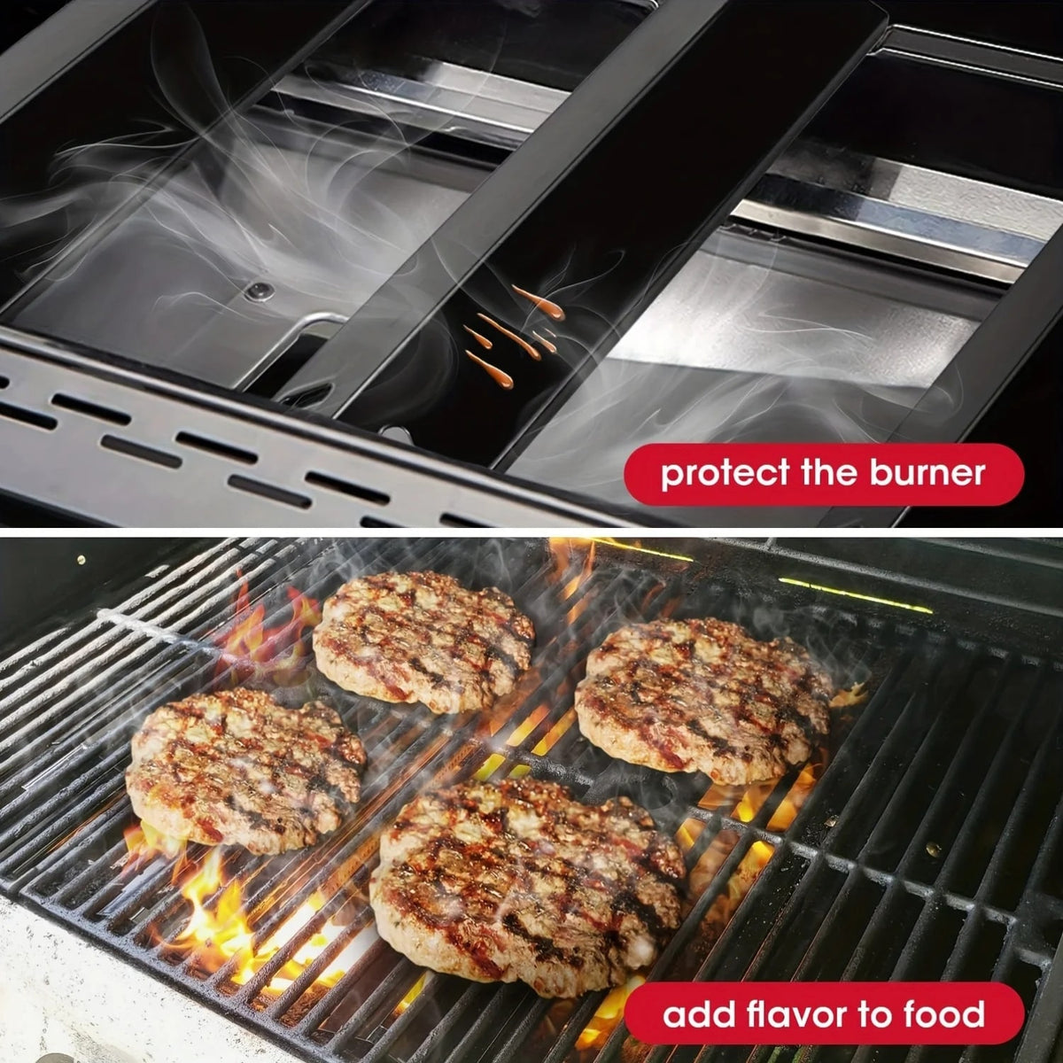 15 Inch Porcelain Steel Grill Heat Plates for Dyna-Glo DGF510SSP and DGF493BNP